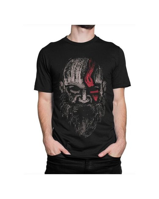 Dream Shirts Футболка с принтом Кратос God Of War Бог войны Черная L