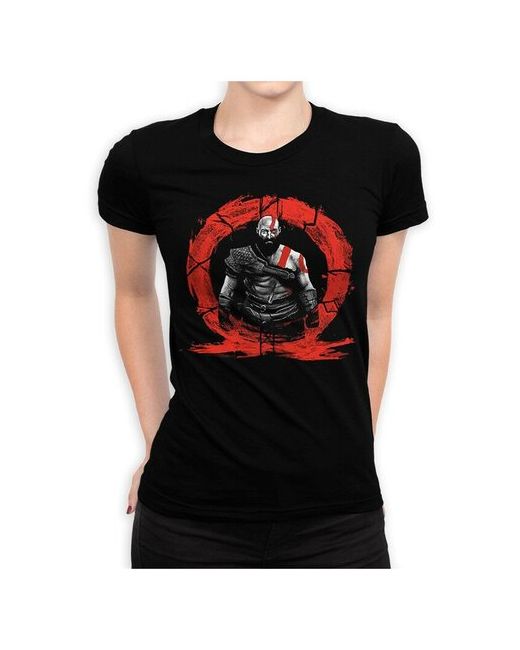 Dream Shirts Футболка с принтом Кратос God Of War Бог Войны Черная XL