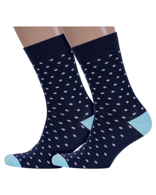 Хох Комплект из 2 пар носков FANTASY xf-27 темно-синие с бирюзовым размер 23