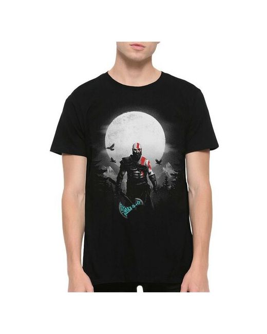 Dream Shirts Футболка с принтом Кратос God Of War Бог Войны Черная 3XL