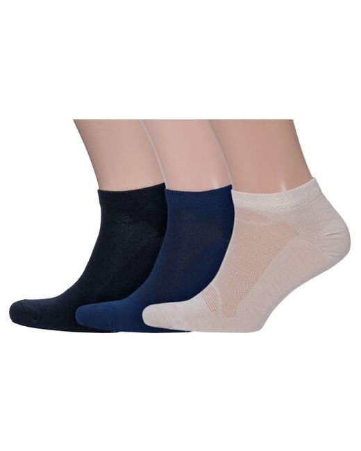 Grinston Комплект из 3 пар бамбуковых носков socks PINGONS микс 5 размер 23/25 35-40