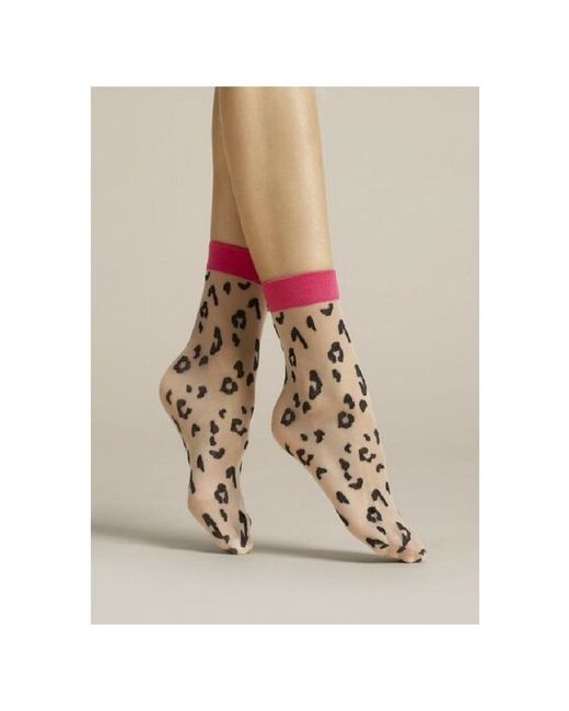 Fiore капроновые фантазийные носки с леопардовым принтом 1075/g amalia 20 den
