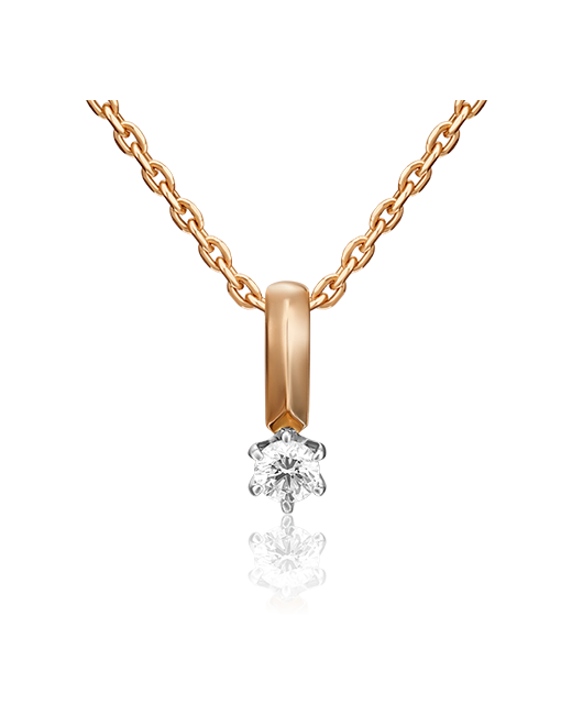 PLATINA Jewelry Подвеска из золота 585 пробы с бриллиантом