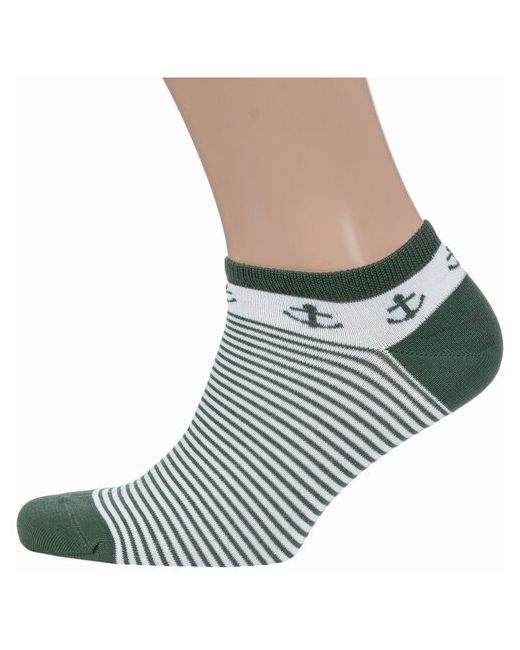 Grinston Короткие бамбуковые носки socks PINGONS оливковые размер 27/29 41-45