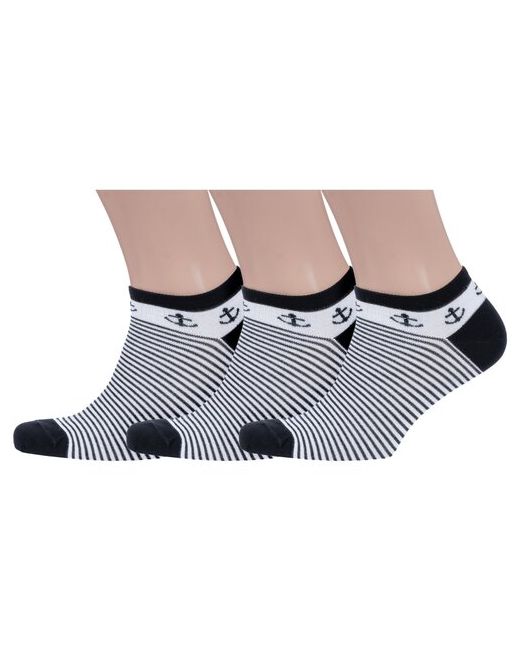 Grinston Комплект из 3 пар бамбуковых носков socks PINGONS черные размер 23/25 35-40