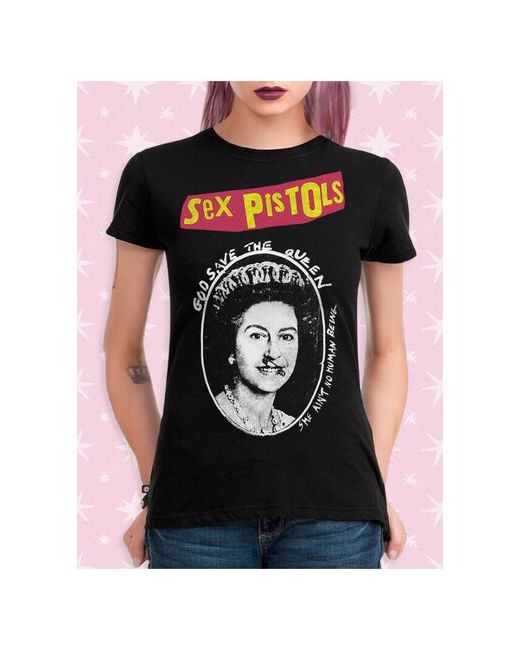 Dream Shirts Футболка с принтом Sex Pistols Королева Елизавета Черная 2XL