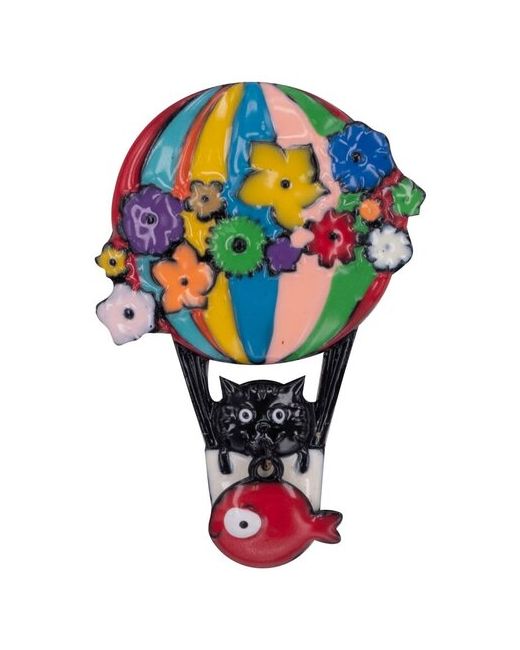 Otokodesign Брошь бижутерная Воздушный шар Замок-булавка Разноцветный 12-56317