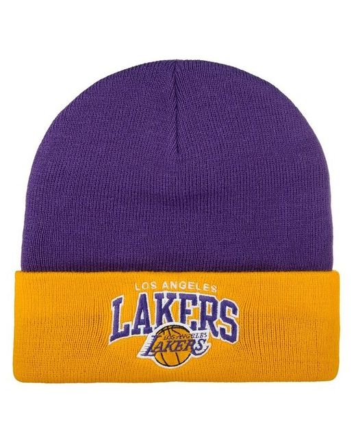 Mitchell Ness Шапка с отворотом EU349-ARCHED-PUR Los Angeles Lakers NBA размер ONE