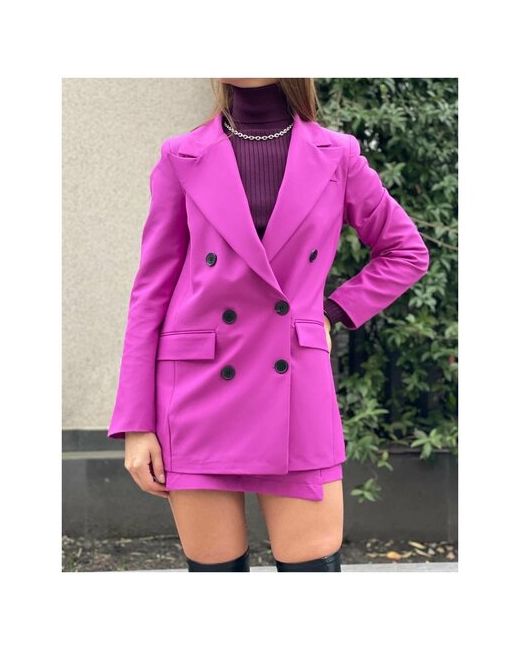Sobe Костюм пурпурный L двубортный блейзер юбка-шорты