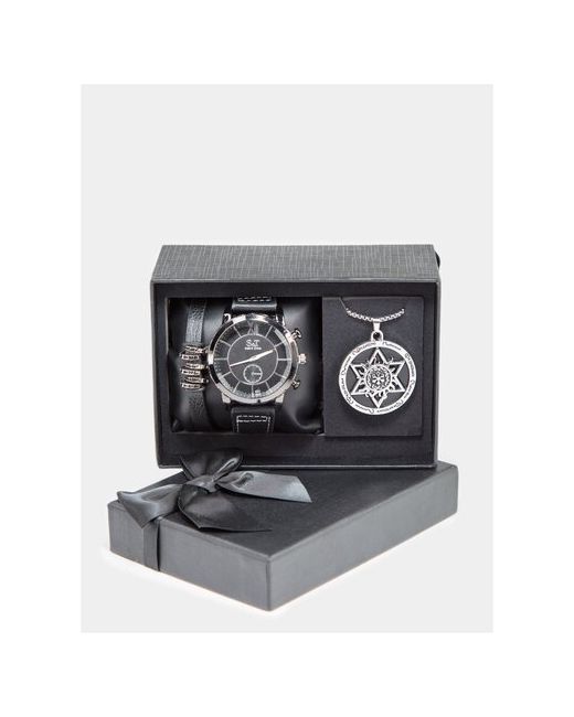 Grantc Подарочный набор для часы браслет кожаный цепочка