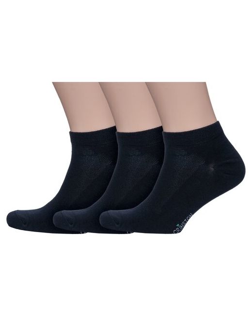 Grinston Комплект из 3 пар бамбуковых носков socks PINGONS черные размер 27/29 41-45