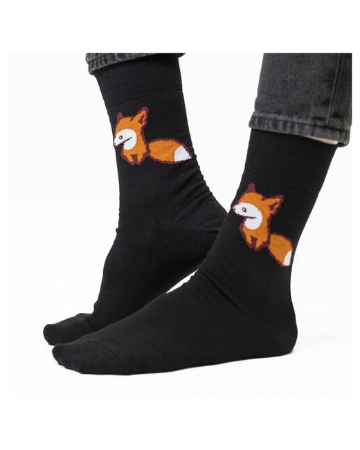 St. Friday Носки Socks fox friday черные размер 38-41