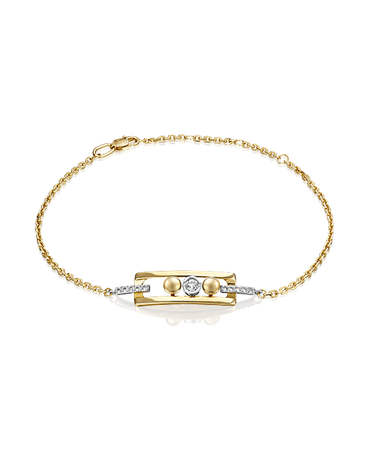 PLATINA Jewelry Браслет из золота 585 пробы с топазом white