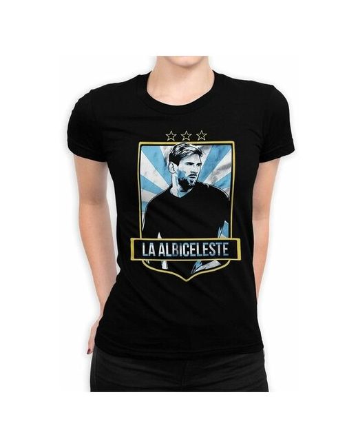 Dream Shirts Футболка DreamShirts Лионель Месси Lionel Messi Черная S