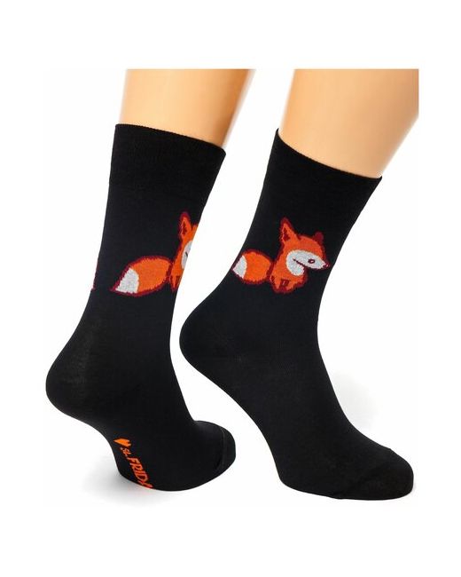 St. Friday Носки Socks fox friday черные размер 42-46