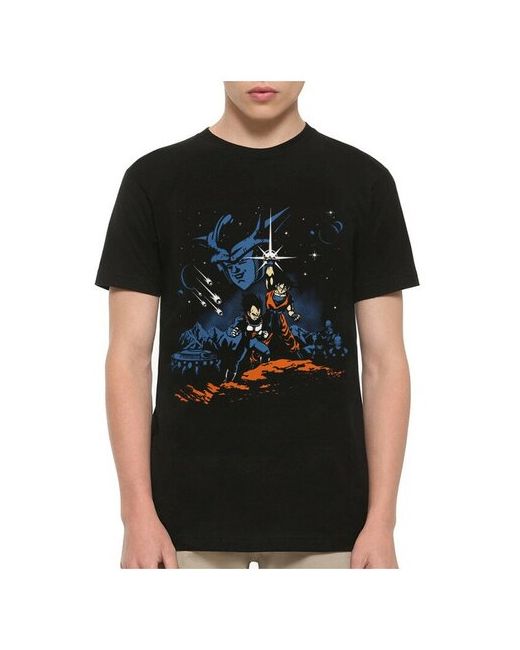 Dream Shirts Футболка с принтом Аниме Драконий жемчуг Dragon Ball Драгонболл Черная 2XL