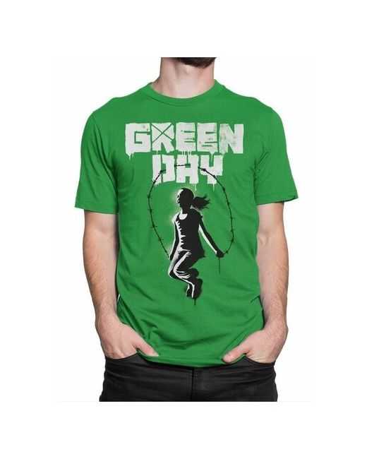 Dream Shirts Футболка DreamShirts Green Day Панк Рок Зеленая L