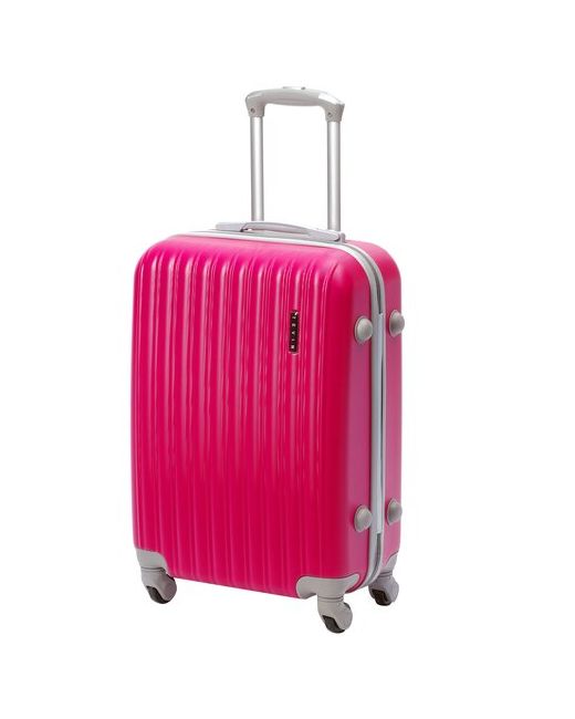 Tevin Чемодан на колесах дорожный средний багаж двоих для путешествий m размер М 68 см 77 л легкий прочный abs пластик Розовый Яркий