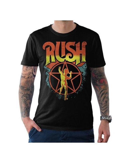 Dream Shirts Футболка с принтом Rush Черная 2XL