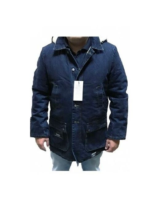 Montana Куртка джинсовая с капюшоном 12031DB 4XL Темно-