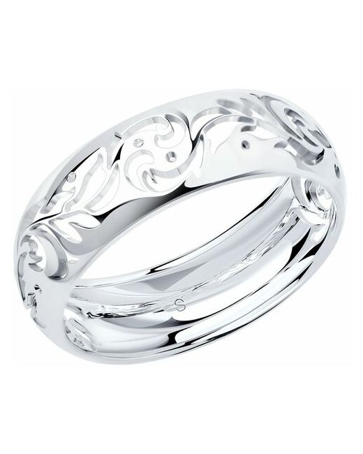 Sokolov Резное кольцо из серебра 94011176 размер 18