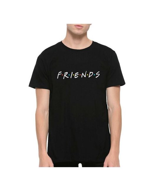 Dream Shirts Футболка с принтом Сериал Друзья Friends Черная S