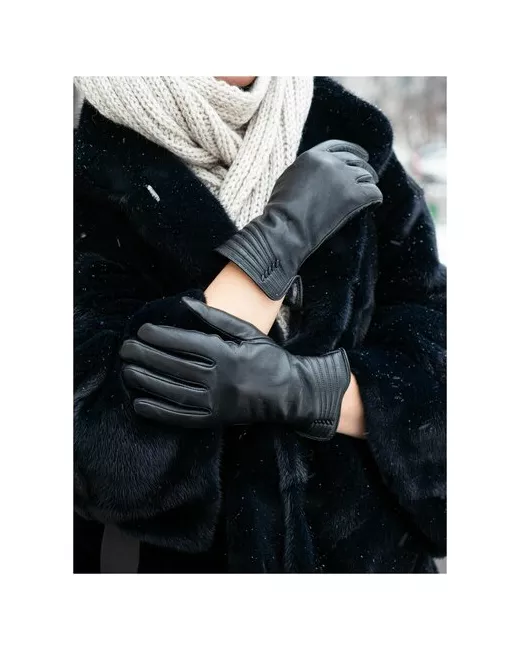 Handsker кожаные перчатки Hansker черные размер 7.5