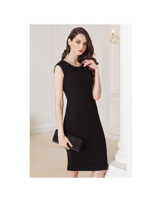 Vilatte Черное платье с камнями 7368 размер 44