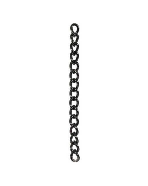 S10Pro Цепочка металлическая полированный черный никель вид 3 наотрез длина 1 метр