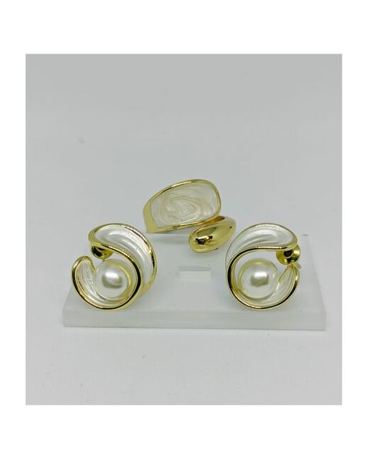 Filimati Комплект украшений кольцо и серьги с жемчугом