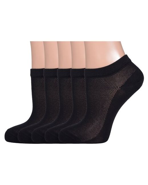 Lorenzline Комплект из 5 пар женских носков черные размер 27 39-40