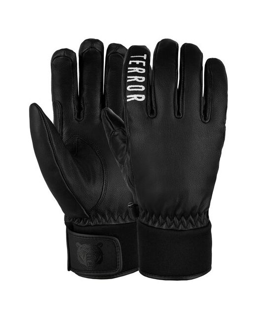 Terror Перчатки LEATHER Gloves Black Размер