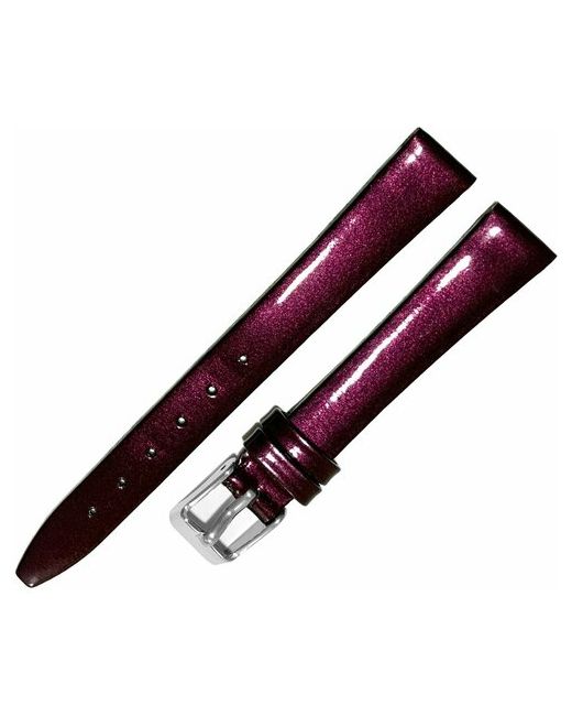 Ardi Ремешок 1203-01 слива ЛАК бордовый кожаный ремень 12 мм для часов наручных лаковый из натуральной кожи