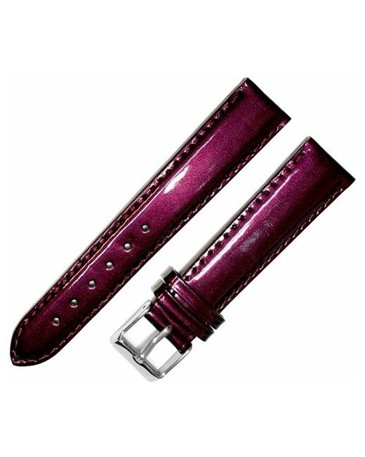 Ardi Ремешок 1805-01 слива ЛАК бордовый кожаный ремень мм для часов наручных лаковый из натуральной кожи