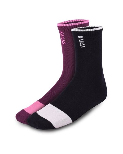 Kailas носки Ws Lightweight Mid Cut Trekking 2 пары KH2102204 S Фиолетовый/Черный 21501