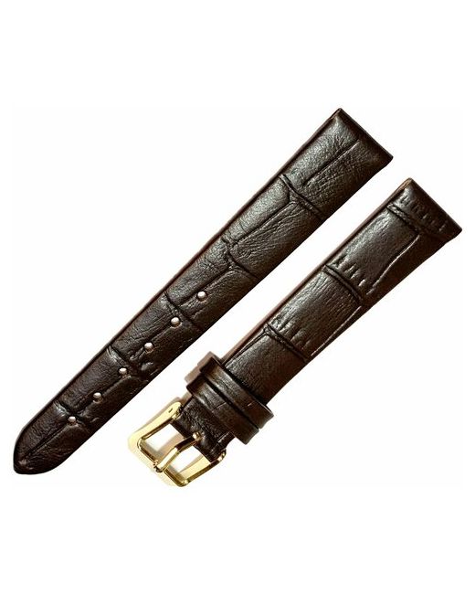 Ardi Ремешок 1403-02-1-2 Kroko Темно кожаный ремень мм для часов наручных из натуральной кожи матовый