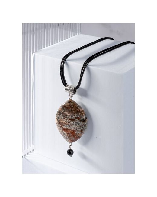 Stone Premium Подвеска с натуральным камнем кулон из яшмы подарок для знака зодиак Лев