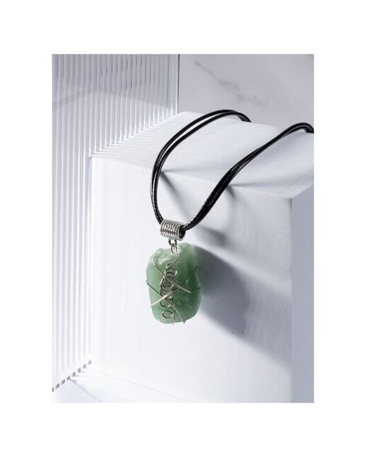 Stone Premium Подвеска с натуральным камнем кулон из нефрита необычный подарок для Весов