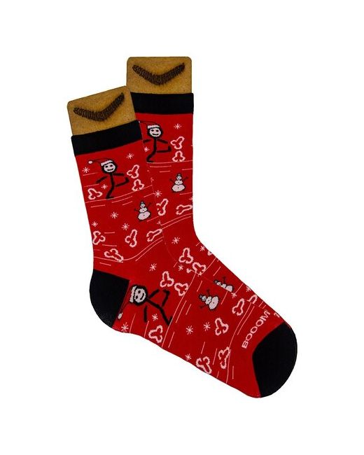 Booomerangs Новогодние носки красные с мемным принтом Планы на день 34-39 от BMGBRAND