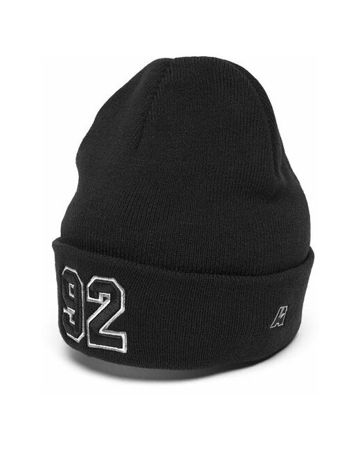 Atributika &amp; Club™ Шапка с номером 92 черная номерная шапка цифрами Девять два отворотом атрибутика и клуб