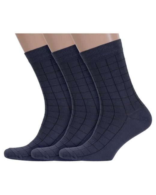 Vasilina Комплект из 3 пар мужских носков 8с8153 темно размер 23-25