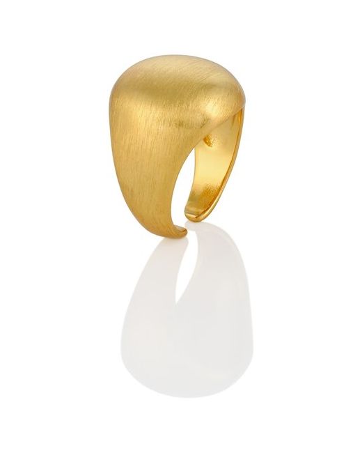 Balalaika Массивное кольцо из матового металла с позолочением