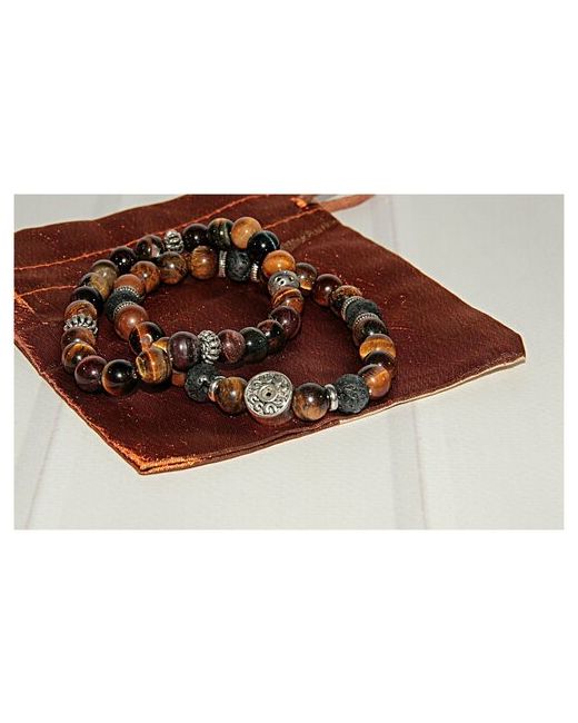 AnnaBijouShop Комплект мужских браслетов из натуральных камней/агат тигровый глаз