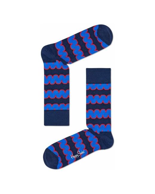 Happy Socks Носки унисекс Dressed Square Crew Sock с цветными волнами 29