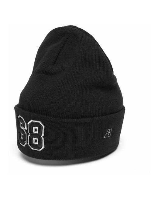 Atributika &amp; Club™ Шапка с номером 68 черная номерная шапка цифрами Шесть восемь отворотом атрибутика и клуб