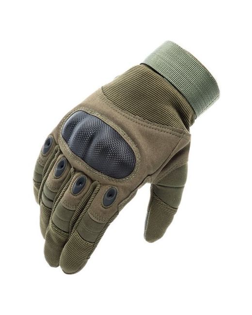 Без бренда Защитные тактические перчатки с сенсорным управлением. Олива XL