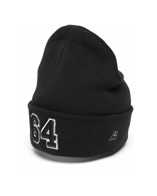 Atributika &amp; Club™ Шапка с номером 64 черная номерная шапка цифрами Шесть четыре отворотом атрибутика и клуб