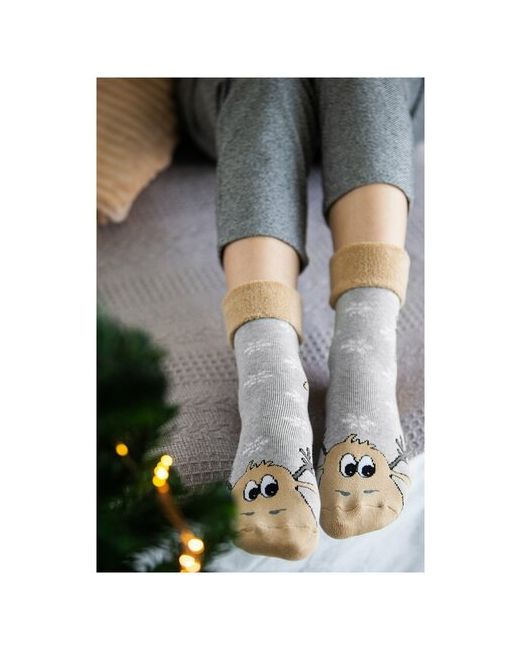 HappyFox Махровые носочки Сказочный олень размер