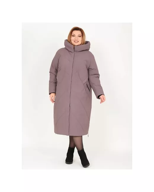 Karmel Style Пальто зимнее кармельстиль большие размеры длинное пальто с капюшоном