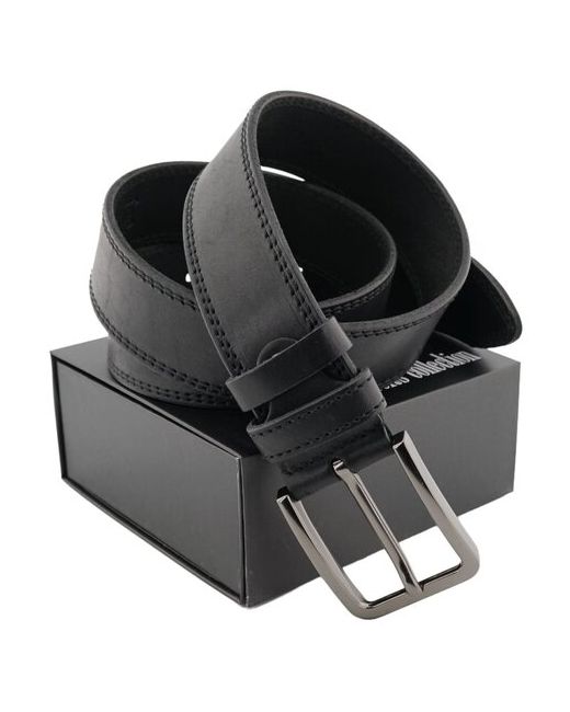 Maroon Belts Ремень из натуральной кожи с классической пряжкой 110 см в жесткой подарочной упаковке на магните арт.3474